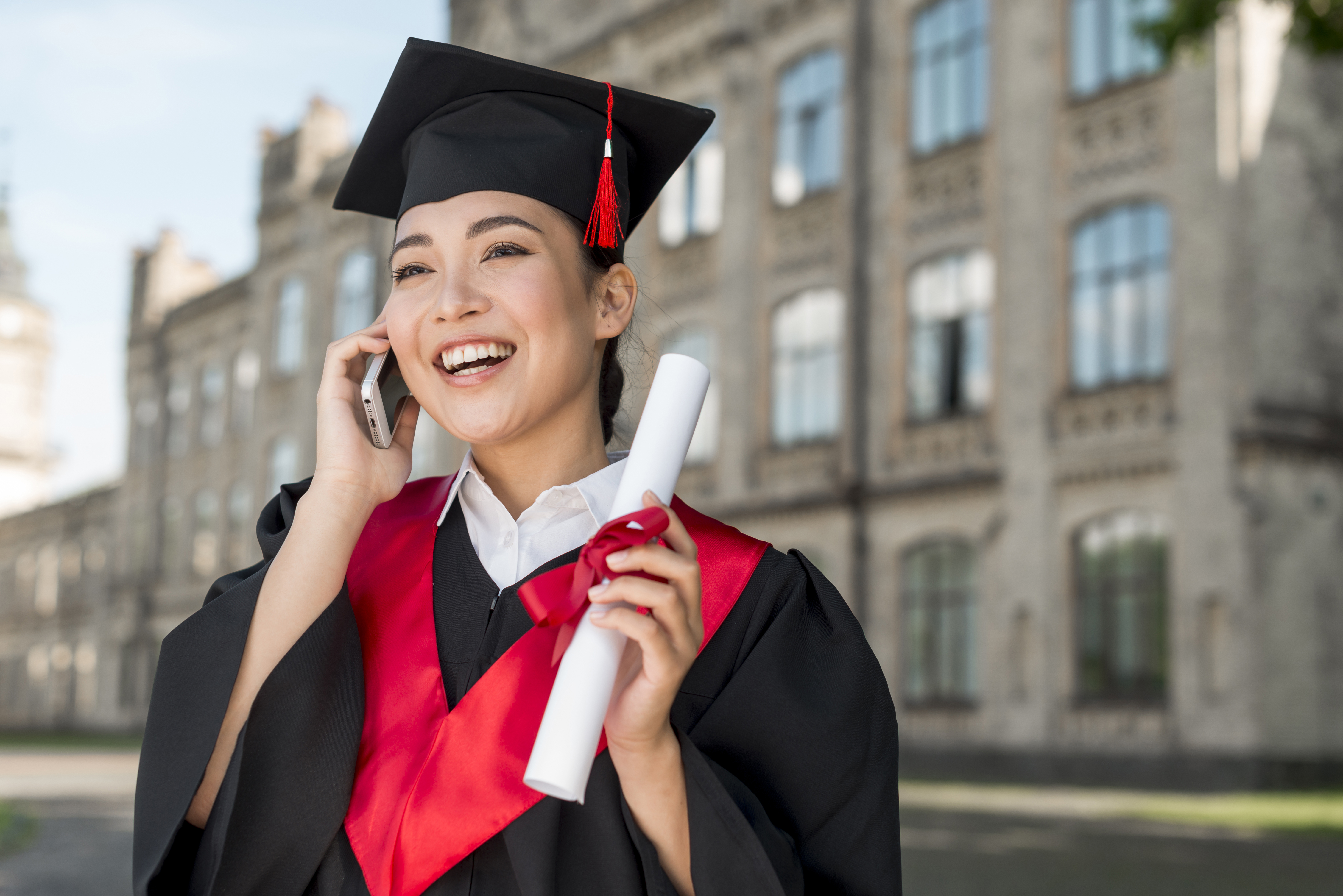 graduation-concept-with-portrait-happy-woman